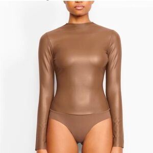 SKIMS faux Leather bodysuit